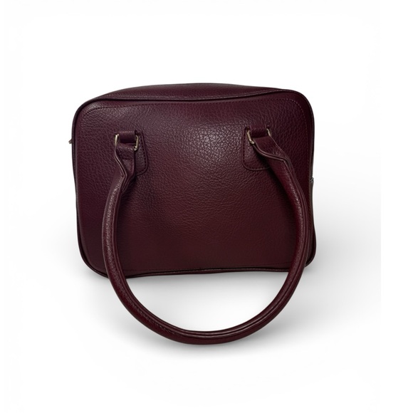 NWT London Fog/ Forever Fashion Laney Double Handle Shopper Oxblood - Picture 2 of 12